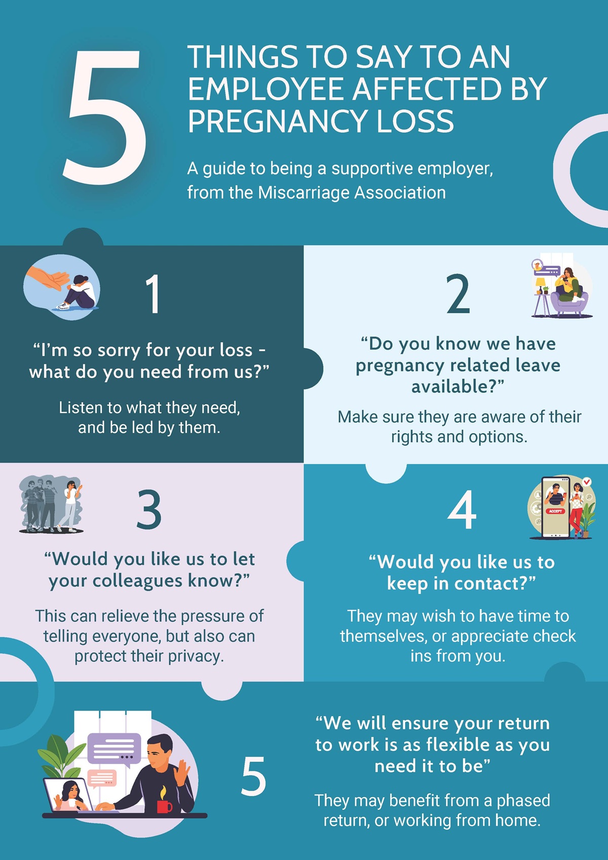 5 things to say to an employee affected by pregnancy loss