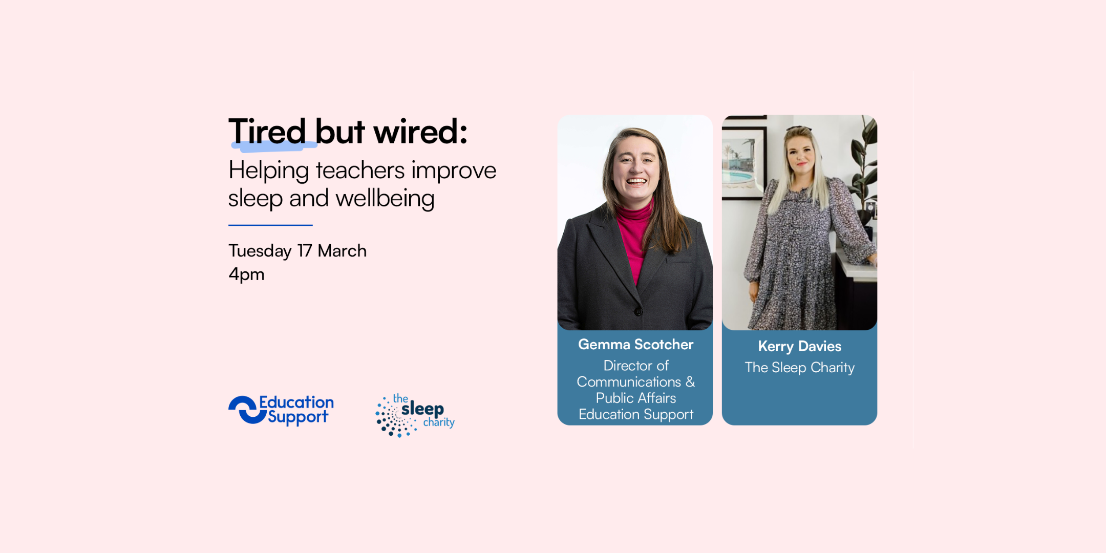 Tired but wired: helping teachers improve sleep and wellbeing webinar recording from 17 March 4pm 