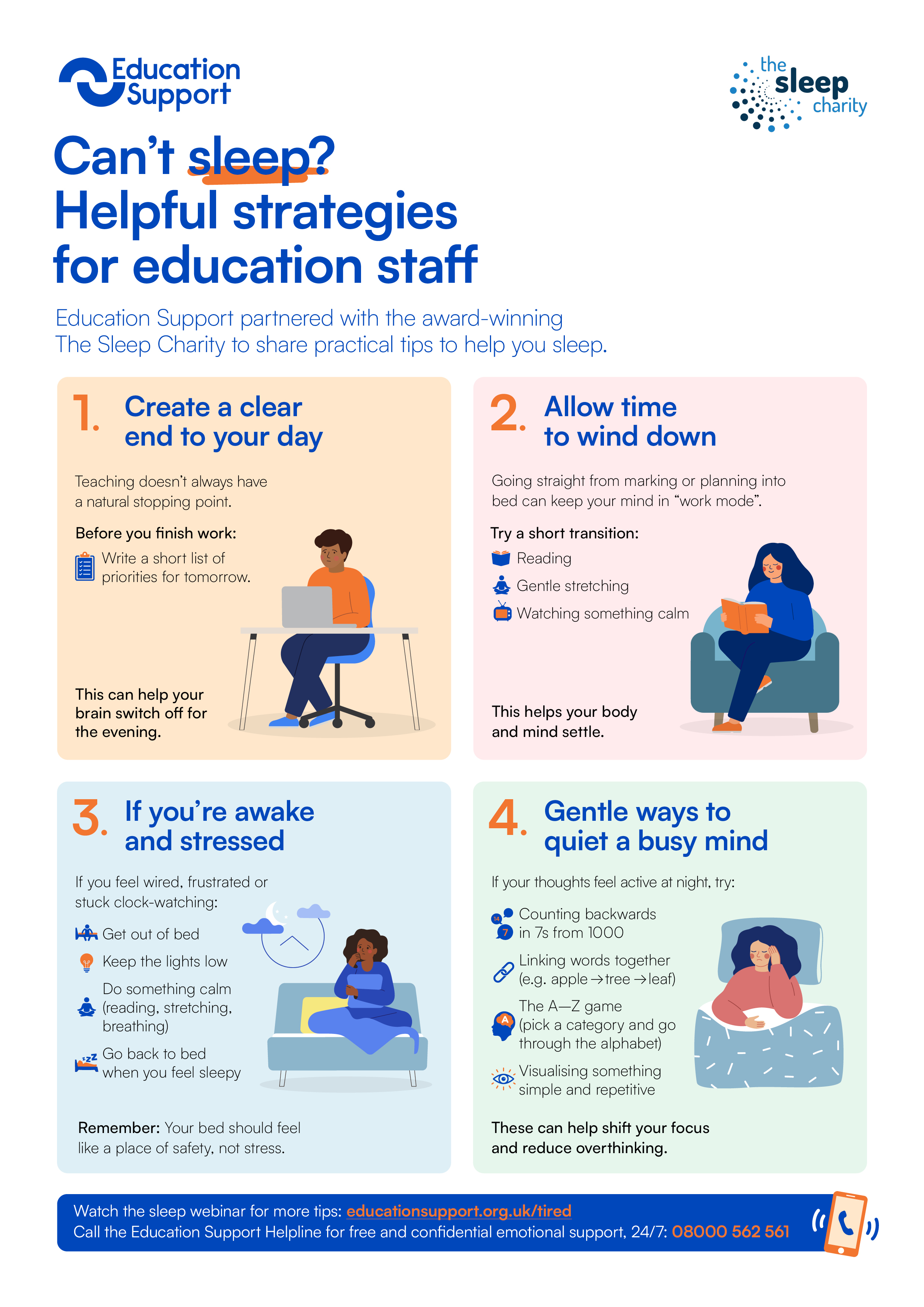 Can't sleep? Helpful sleep strategies for teachers and education staff